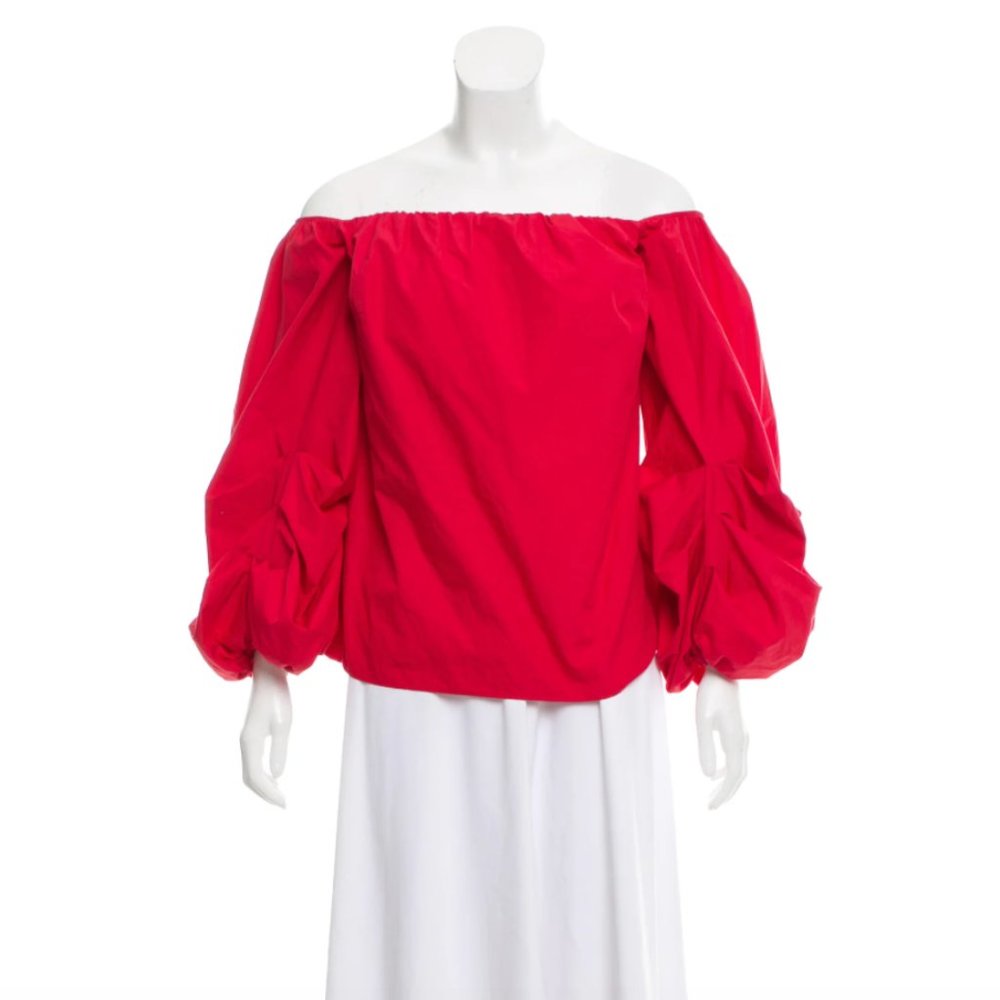 PETERSYN Off-The-Shoulder Balloon Sleeve Top